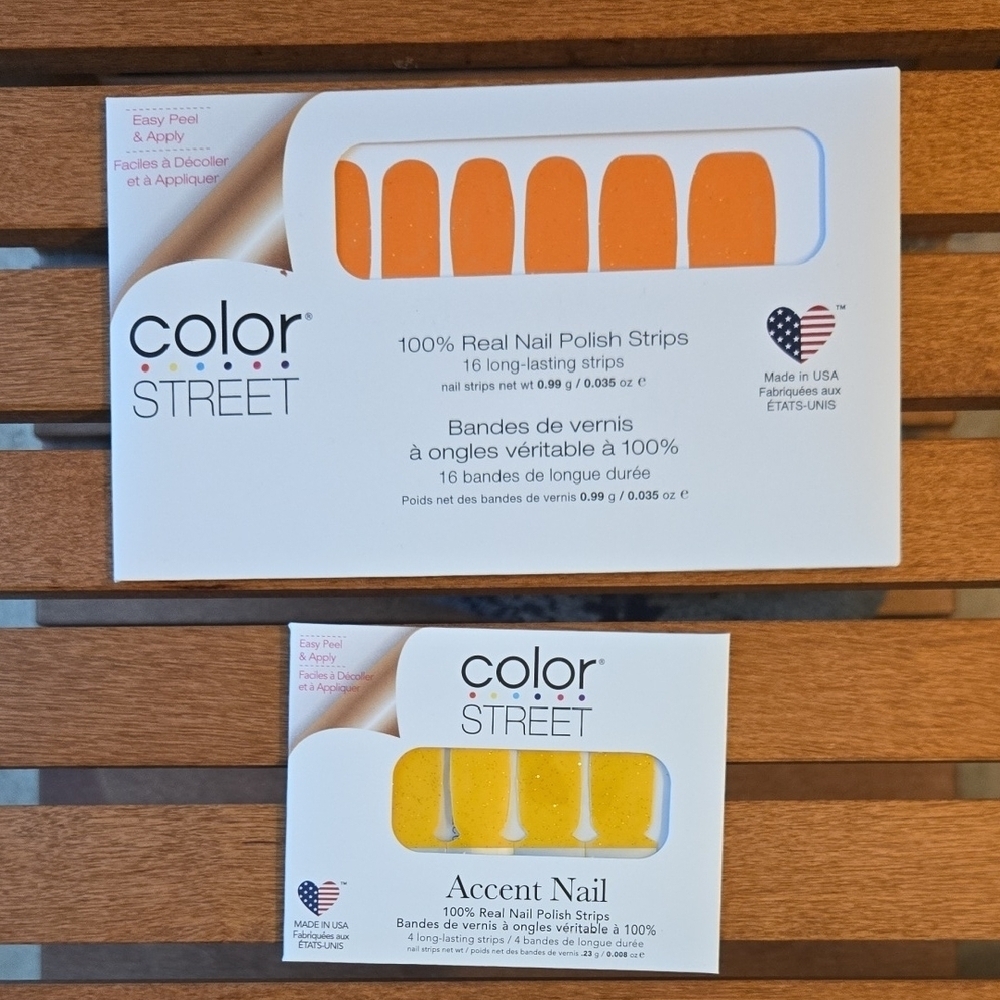 Color Street Orange Zest Banana Bonanza Nail Polish Strips Set
